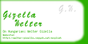 gizella welter business card